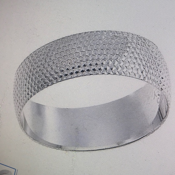 Sterling beaded textured band ring size 7 - Picture 1 of 7